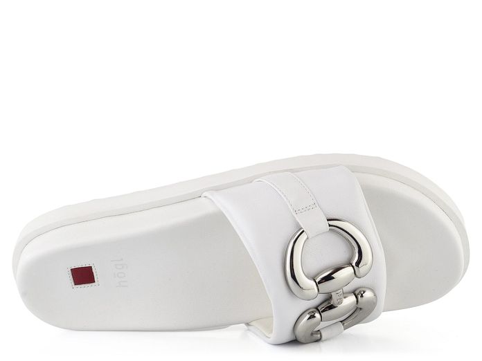 Högl pantofle ozdobené řetízkem bílé Weiss 5-100820