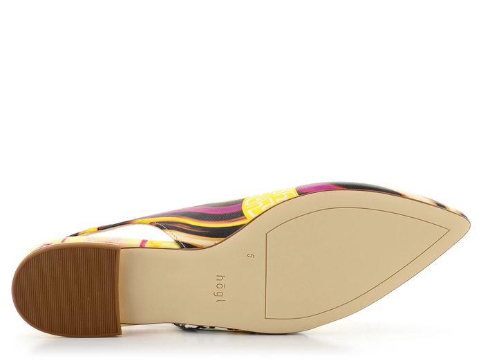 Högl pestrobarevné baleríny s volnou patou Pink multi 1-100120