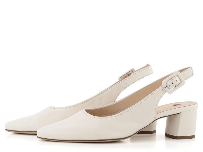 Högl elegantní hladké lodičky s volnou patou Creme 3-104600