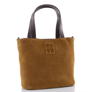 Högl luxusní malá crossbody kabelka camel/chocplum 2-145522-1121