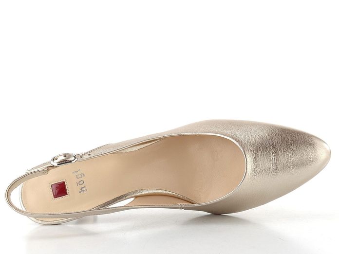 Högl metalické lodičky s volnou patou ligthbro 1-106101-7800