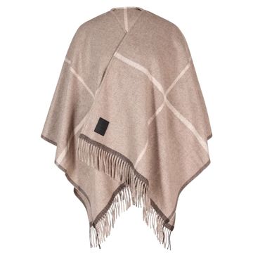 Högl luxusní vlněný pléd - pončo taupe 2-196200-1900