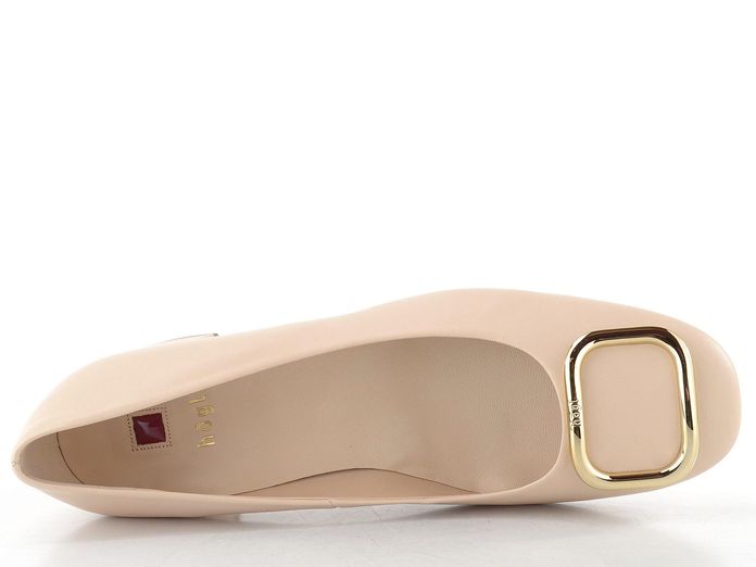 Högl hladké kožené lodičky se sponou sand 1-104000-1300