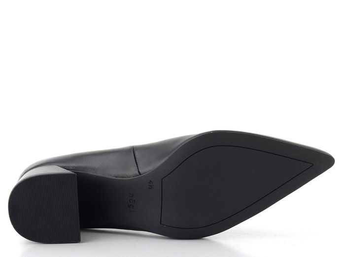 Högl kožené lodičky na širokém podpatku černé 0-104500-0100
