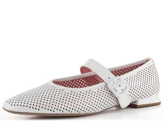 Högl lakované baleríny se vzorem a nártovým páskem bílé 9-110964